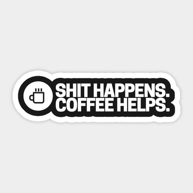 Coffee Helps Sticker by ballhard